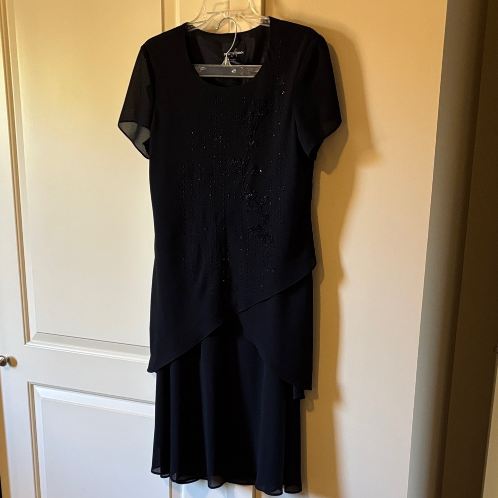 Positive Attitude Black Midi Dress